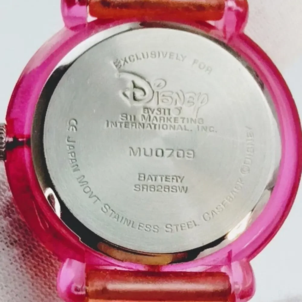 Disney Minnie Mouse Red Plastic Watch with Hearts